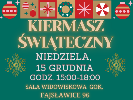 🎄 15.12.2024 R. KIERMASZ ŚWIĄTECZNY 🎄