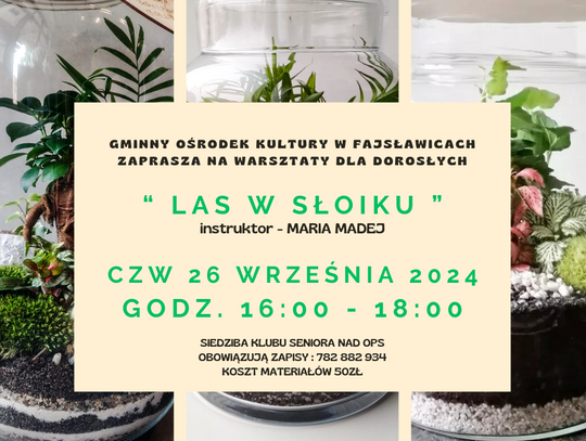 🍀 26.09.2024 r. WARSZTATY DLA DOROSŁYCH 🍀