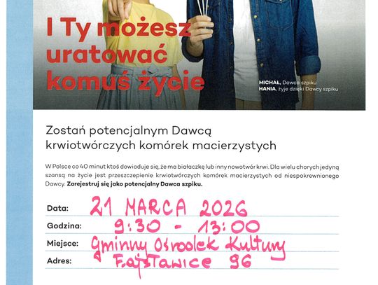 Akcja GOK i Fundacji DKMS