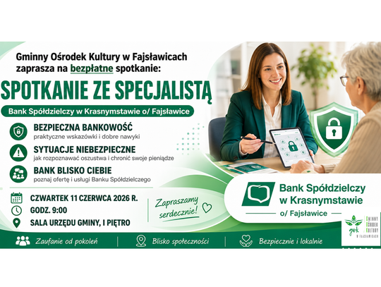 Bezpłatne warsztaty wiedzy "Spotkanie ze specjalistą" 11.06.2026 r.