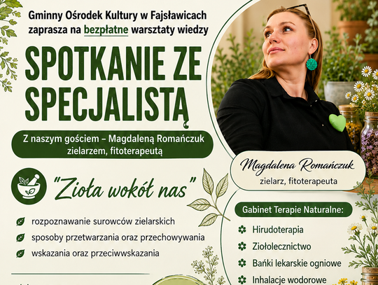 Bezpłatne warsztaty wiedzy "Spotkanie ze specjalistą" 24.09.2026 r.