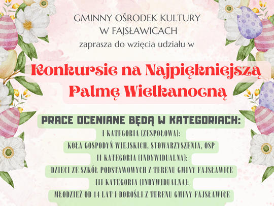 🌿🐣 Konkurs na Najpiękniejszą Palmę Wielkanocną 🐣🌿