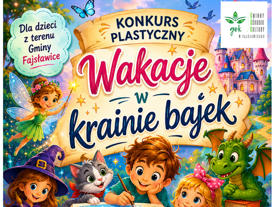 🌈✨ Konkurs plastyczny „Wakacje w krainie bajek” 🎨✨