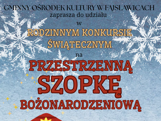 🌟 Rodzinny Konkurs Świąteczny na Przestrzenną Szopkę Bożonarodzeniową 🌟