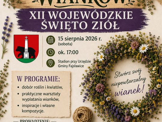 🌿WARSZTATY WICIA WIANKÓW podczas XII Wojewódzkiego Święta Ziół🌿