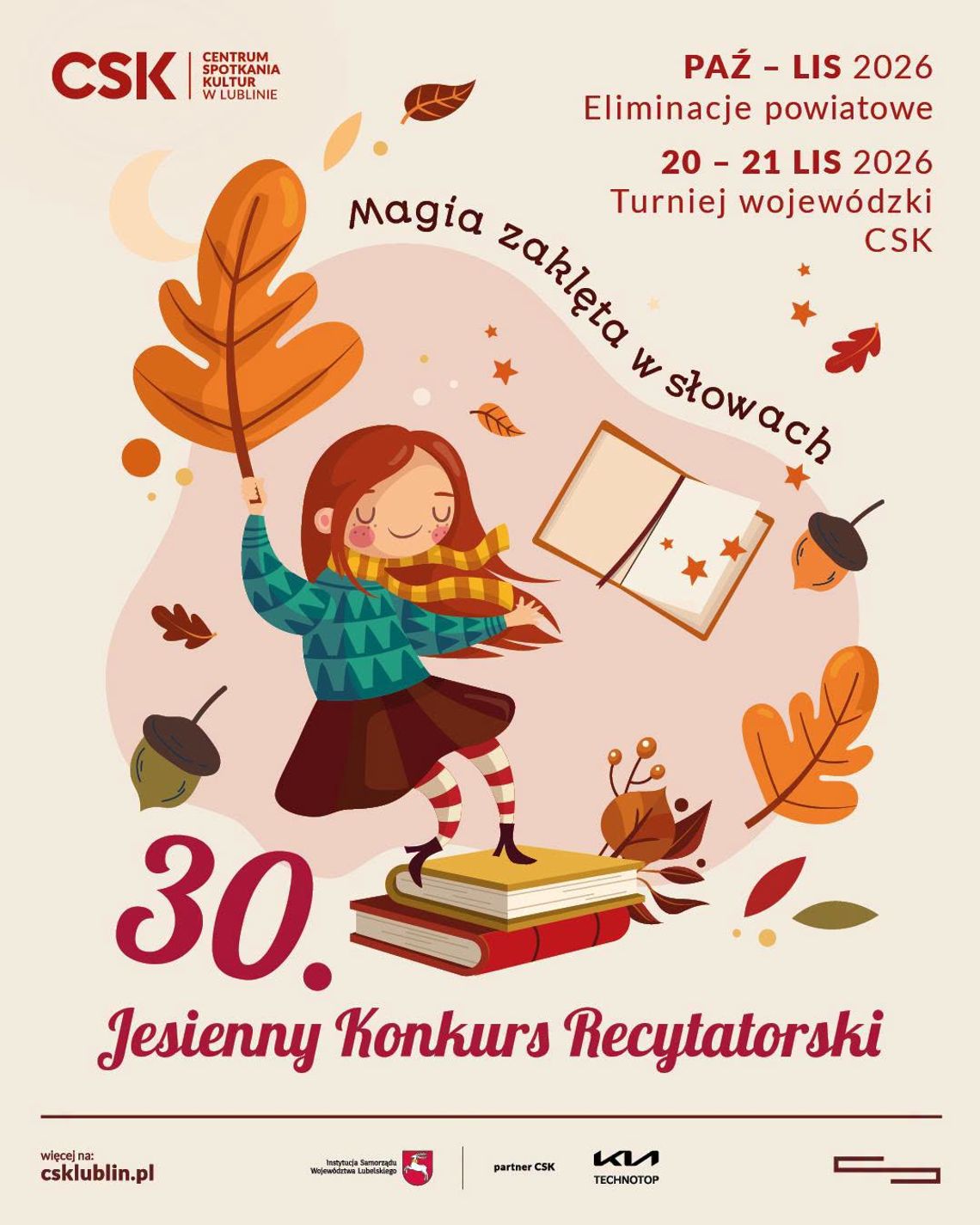 🍂 30. Jesienny Konkurs Recytatorski Centrum Spotkania Kultur w Lublinie 🍁„MAGIA ZAKLĘTA W SŁOWACH”🍁🍂 🍂 30. Jesienny Konkurs Recytatorski Centrum Spotkania Kultur w Lublinie 🍁„MAGIA ZAKLĘTA W SŁOWACH”🍁🍂