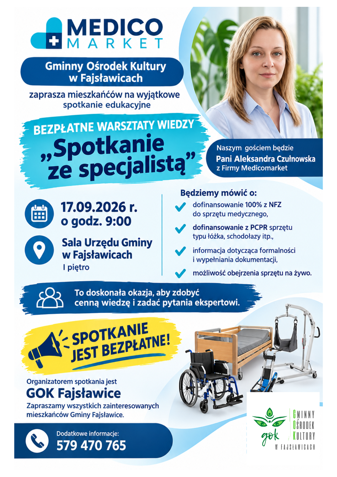 Bezpłatne warsztaty wiedzy "Spotkanie ze specjalistą" 17.09.2026 r. Bezpłatne warsztaty wiedzy "Spotkanie ze specjalistą" 17.09.2026 r.