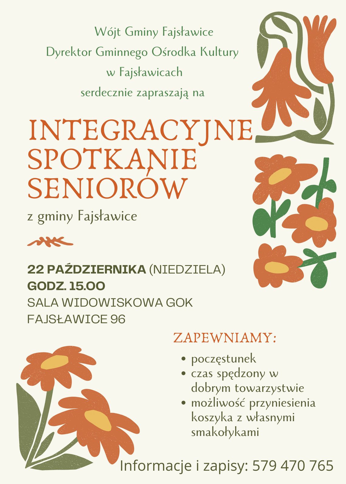 INTEGRACYJNE SPOTKANIE SENIORÓW Gminy Fajsławice