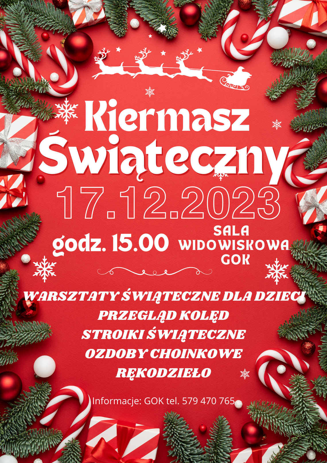 Kiermasz Świąteczny 17.12.2023r.