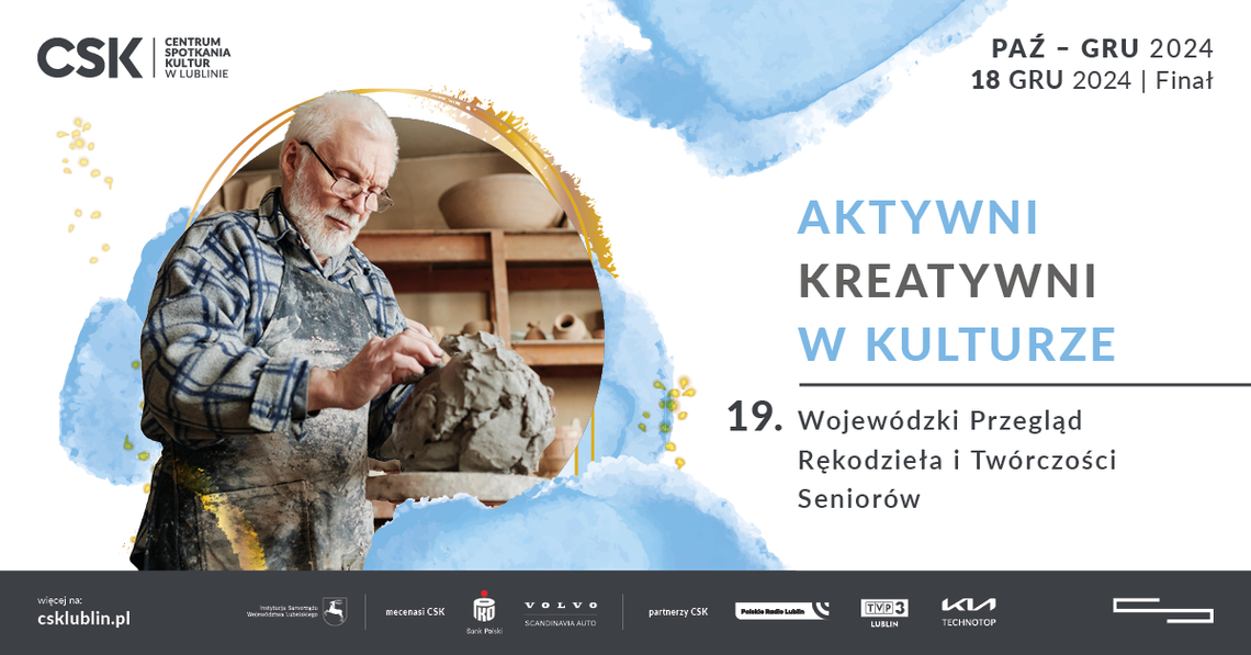 Konkurs "Aktywni – Kreatywni w Kulturze – 19. Wojewódzki Przegląd Rękodzieła i Twórczości Seniorów"