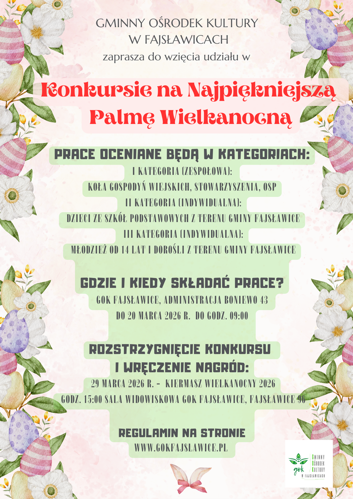 🌿🐣 Konkurs na Najpiękniejszą Palmę Wielkanocną 🐣🌿