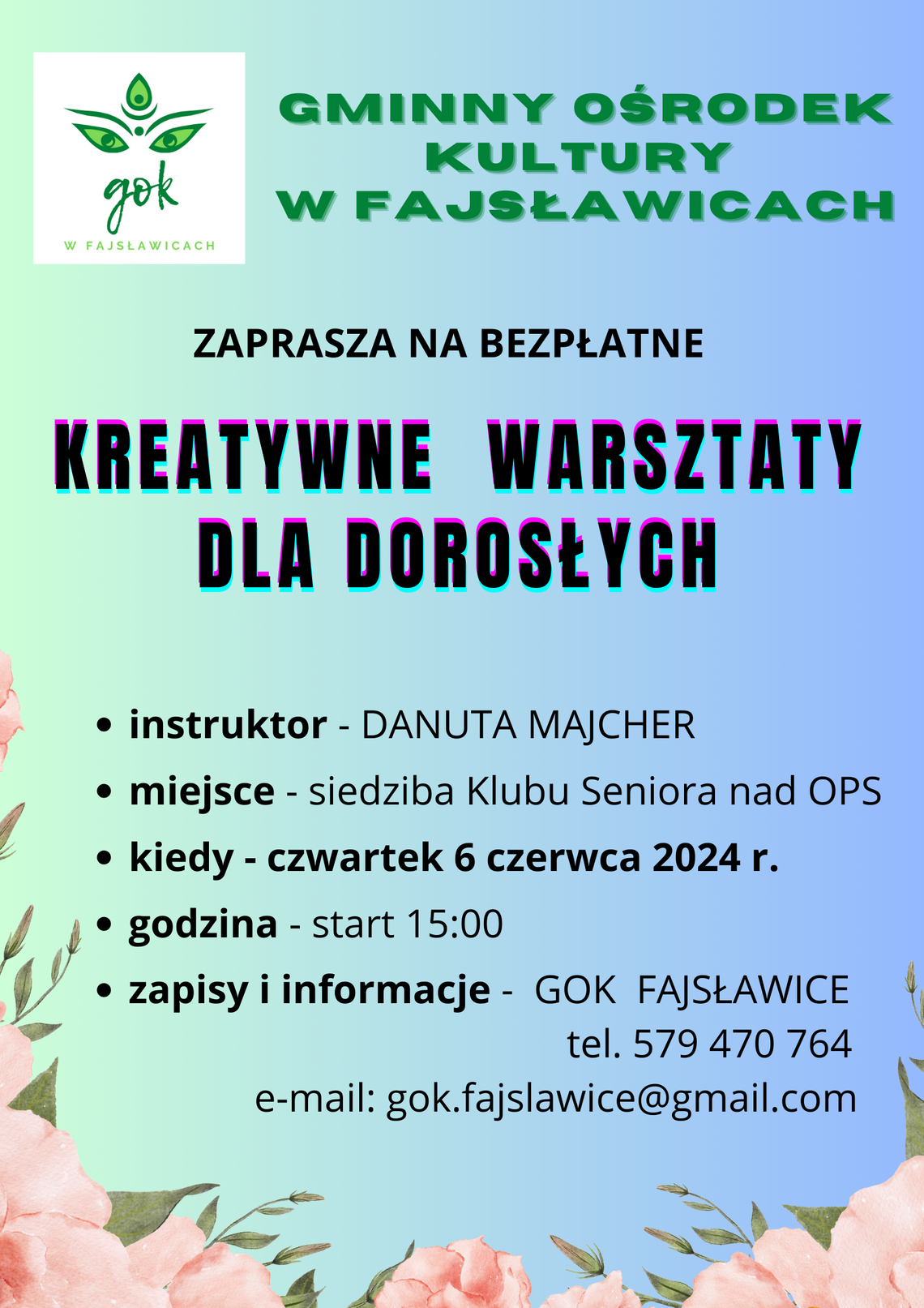 KREATYWNE WARSZTATY DLA DOROSŁYCH