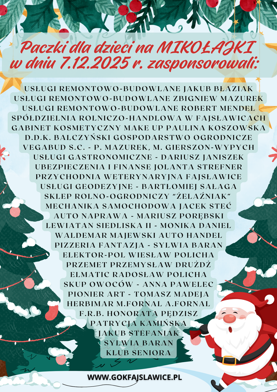 🎅🎁 MIKOŁAJKI PEŁNE SERCA – DZIĘKUJEMY SPONSOROM! ❤️ 🎅🎁 MIKOŁAJKI PEŁNE SERCA – DZIĘKUJEMY SPONSOROM! ❤️