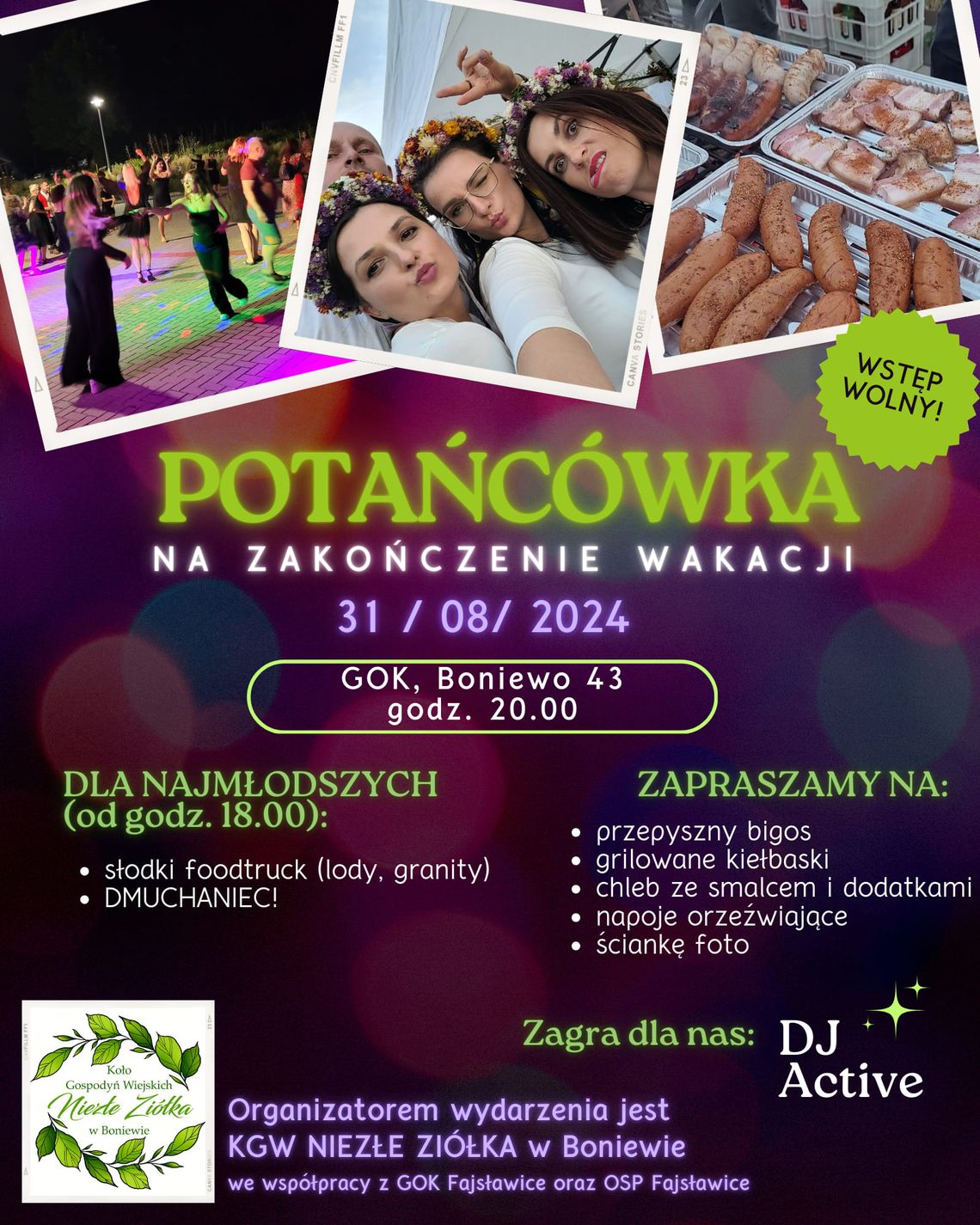 🎉🌟 POTAŃCÓWKA NA ZAKOŃCZENIE WAKACJI 🎉🌟