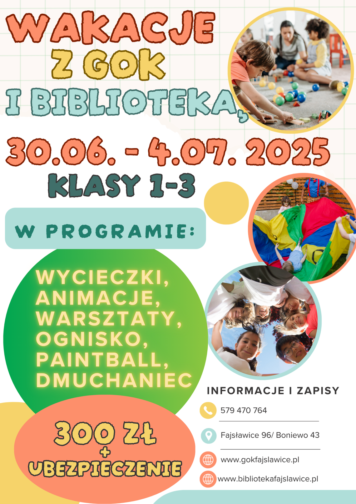☀️ WAKACJE z GOK & BIBLIOTEKĄ ☀️