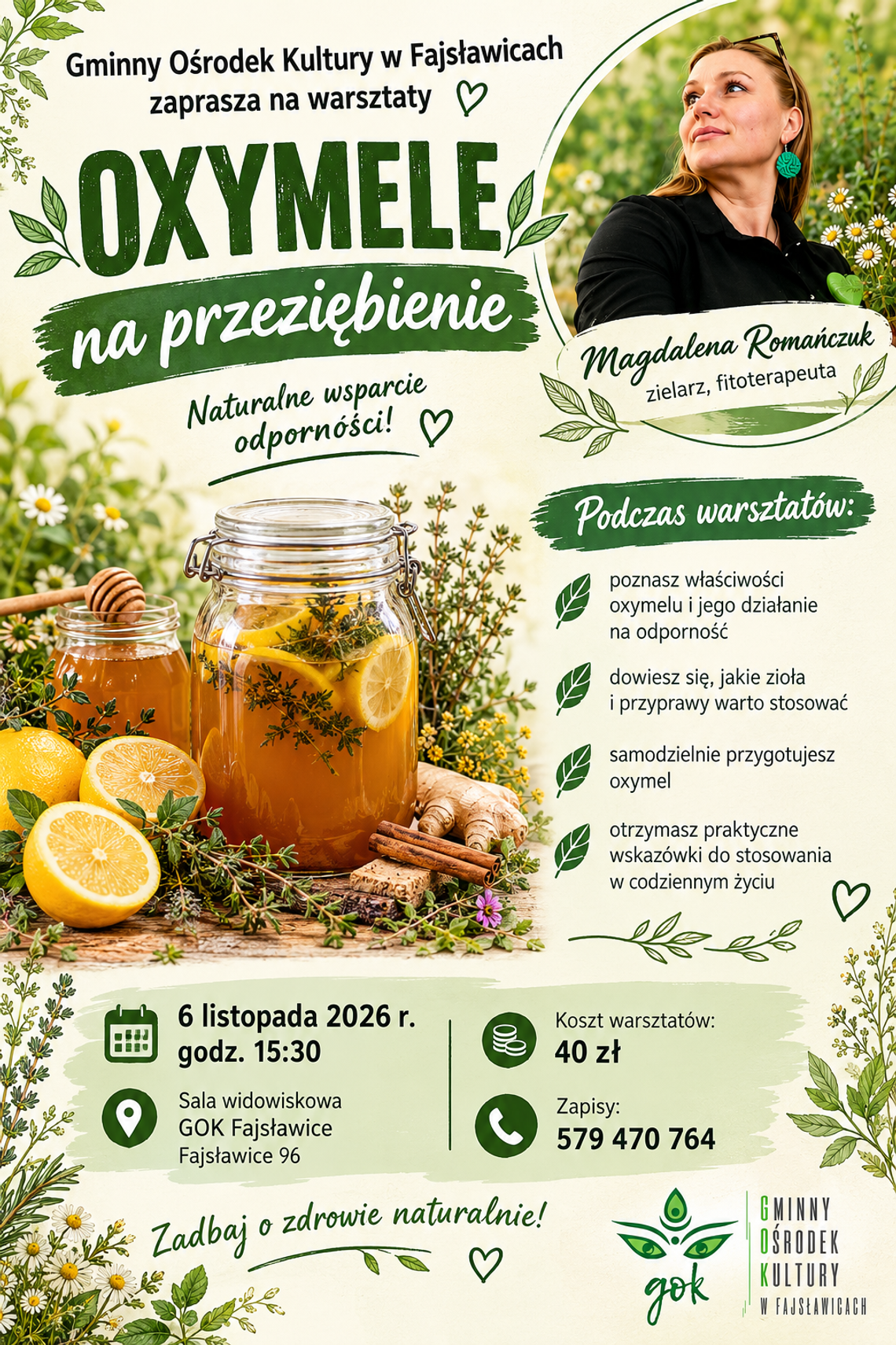 🌿Warsztaty 6.11.2026 r. - OXYMELE na przeziębienie