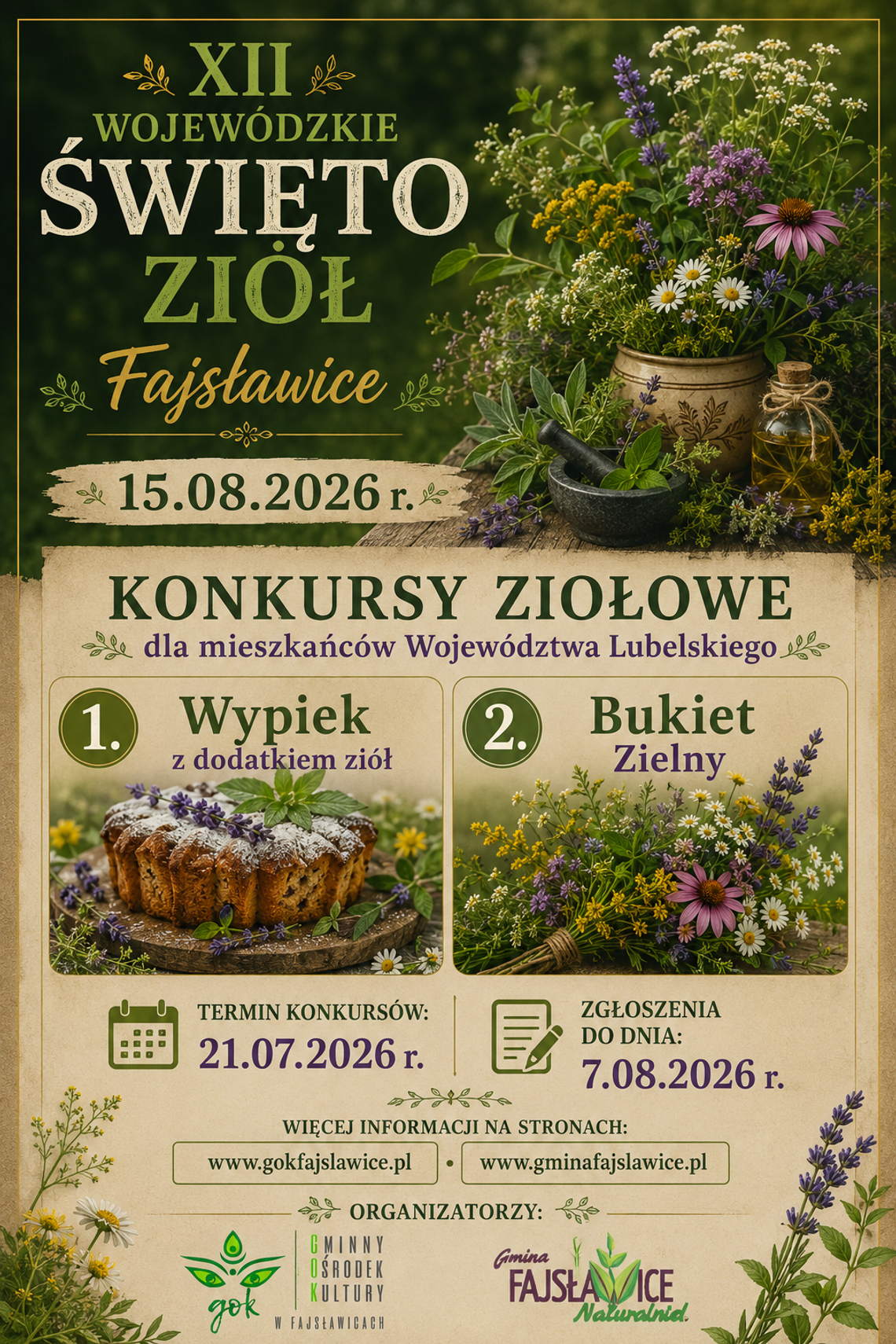 🌿 Ziołowe konkursy XII Wojewódzkiego Święta Ziół🌿